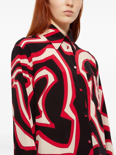 PUCCI labirinto-print silk shirt - Black