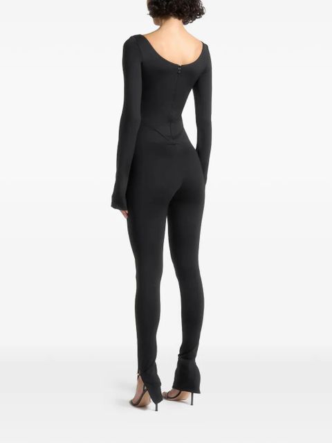 Manière De Voir twisted-bust off shoulder jumpsuit - Black - zdjęcie produktu nr 2