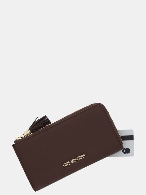 Love Moschino portfel damski kolor brązowy JC5690PP0NKD0313