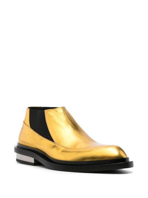 Jil Sander lamé loafers - Yellow