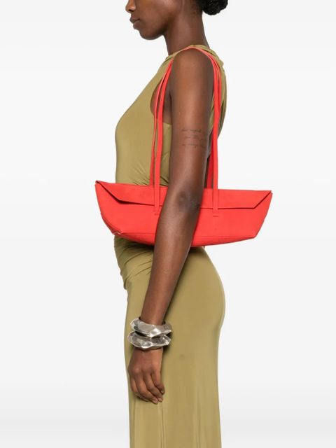 Christopher Esber mini Gondola suede tote bag - Red