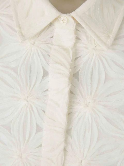 Simkhai floral buttoned shirt - White