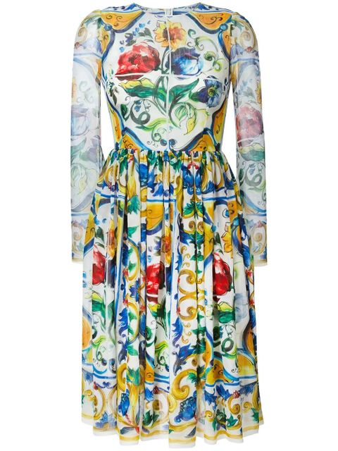 Dolce & Gabbana Majolica print brocade dress - Multicolour - zdjęcie produktu nr 1