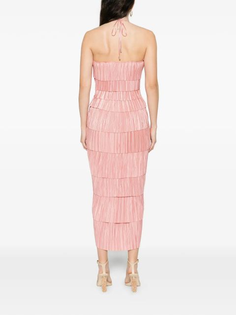 Cult Gaia Patrizia pleated midi dress - Pink