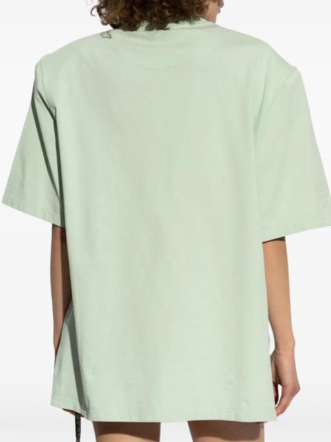 The Attico logo-embroidered T-shirt - Green