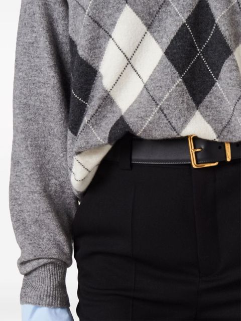 Miu Miu Grain de poudre cropped trousers - Black