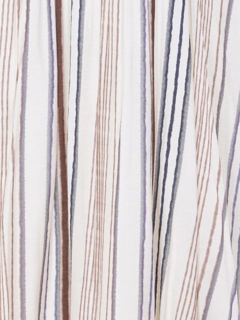 Eleh spaghetti straps striped dress - White