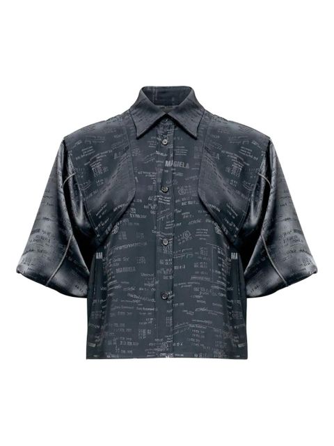 MM6 Maison Margiela overlay short-sleeve shirt - Black - zdjęcie produktu nr 1