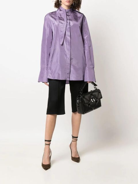 Valentino Garavani tied-neck silk shirt - Purple - zdjęcie produktu nr 2