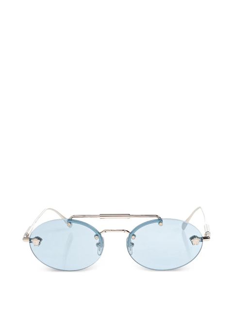 Versace Eyewear rimless double-bridge sunglasses - Blue - zdjęcie produktu nr 1