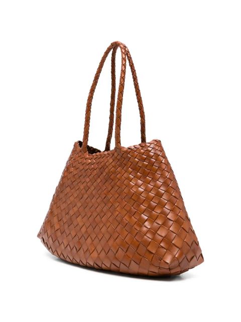 DRAGON DIFFUSION woven braided tote bag - Brown