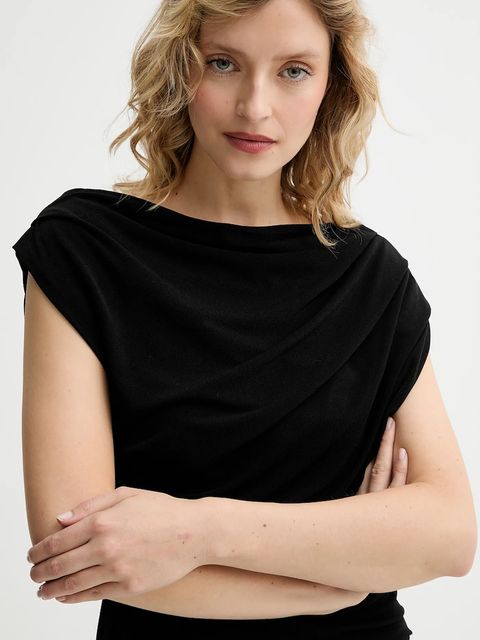 Answear.LAB bluzka damska kolor czarny gładka