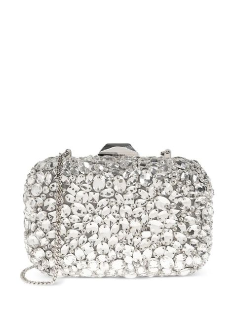 Jimmy Choo Cloud crystal-embellished clutch bag - Silver - zdjęcie produktu nr 1