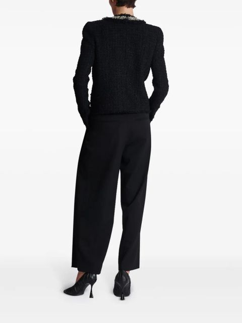 Balmain embroidered tweed jacket - Black