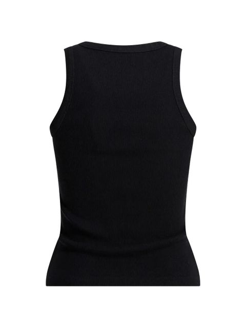 Givenchy slim-fit logo-detail ribbed cotton top - Black - zdjęcie produktu nr 2