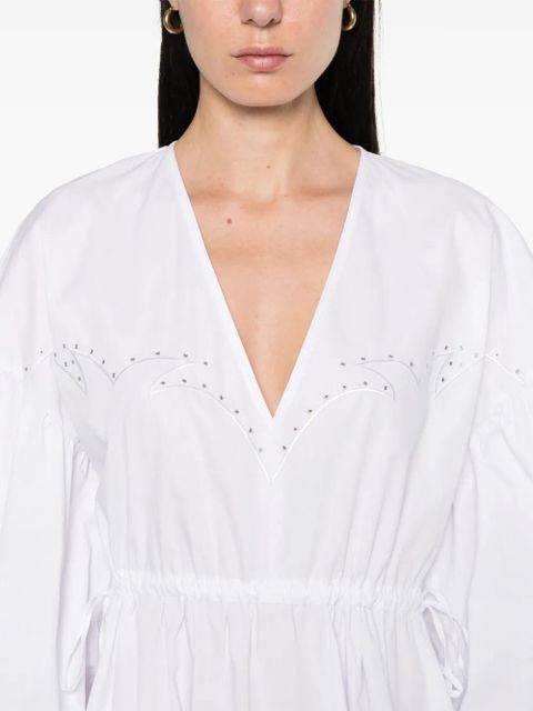 PINKO drawstring-waist mini dress - White