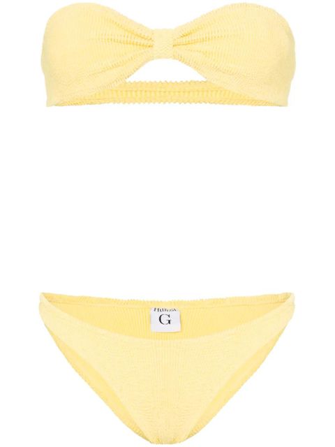 Hunza G Jean crinkle bandeau bikini - Yellow - zdjęcie produktu nr 1
