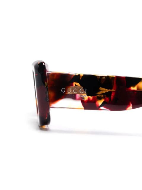 Gucci Eyewear rectangle-frame sunglasses - Red