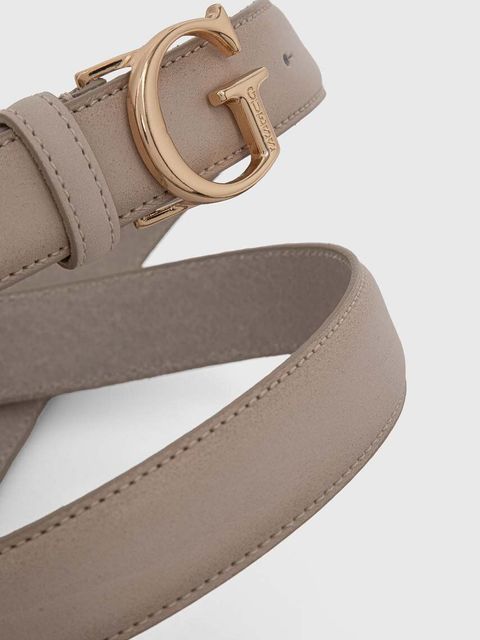 Guess pasek skórzany damski kolor beżowy BW9118 P4230 - zdjęcie produktu nr 2