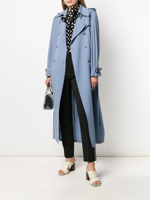 Valentino Garavani pleated trench coat - Blue - zdjęcie produktu nr 2