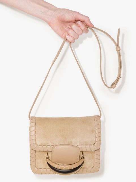 Chloé Kattie leather clutch bag - Neutrals