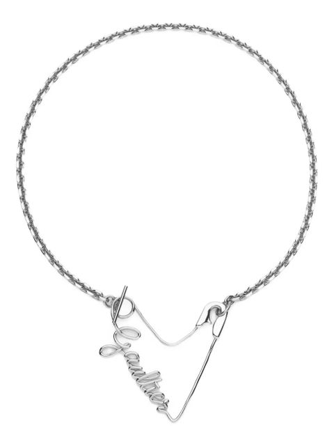 Jean Paul Gaultier logo-lettering necklace - Silver - zdjęcie produktu nr 1