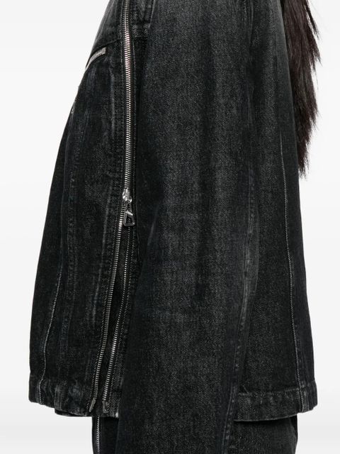 Jean Paul Gaultier zipped denim jacket - Black