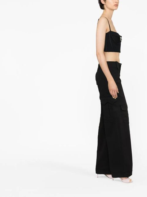 TOM FORD wide-leg cargo trousers - Black