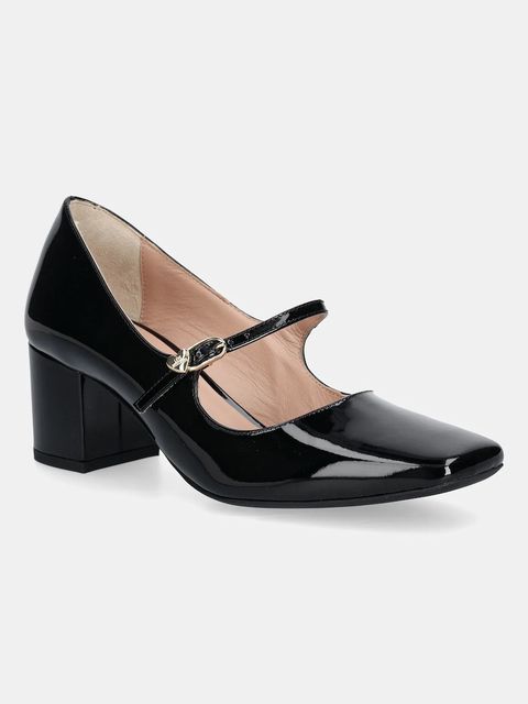 Love Moschino czółenka skórzane kolor czarny na słupku JA10385G1NIH0000 - zdjęcie produktu nr 1