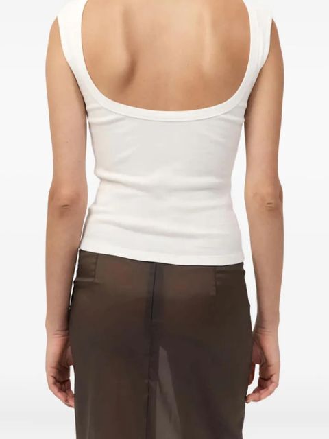 St. Agni scoop-back top - White