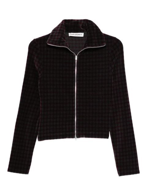 OUR LEGACY zip-up patterned cardigan - Grey - zdjęcie produktu nr 1