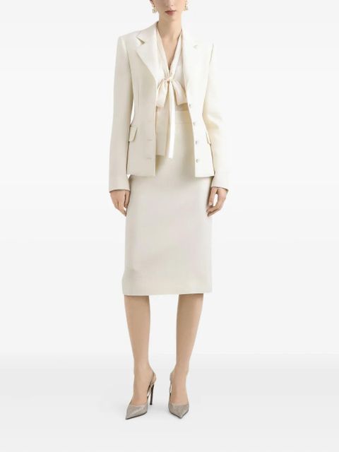 Dolce & Gabbana satin tie-neck blouse - White - zdjęcie produktu nr 2