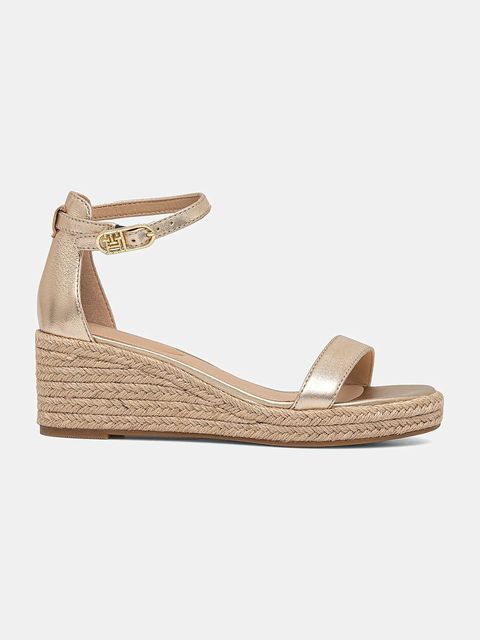 Tommy Hilfiger sandały skórzane TH METALLIC MID WEDGE ESPADRILLE - zdjęcie produktu nr 2