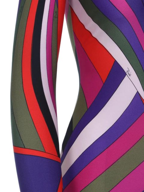 PUCCI long-sleeve swirl-pattern dress - Pink