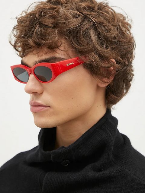 Jacquemus okulary przeciwsłoneczne OVALO kolor czerwony JAC4C8SUN