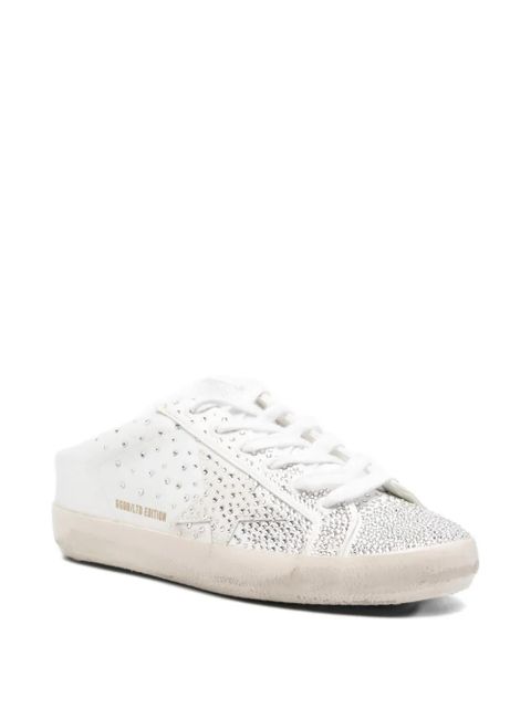 Golden Goose Super-Star crystal-embellished sneakers - White