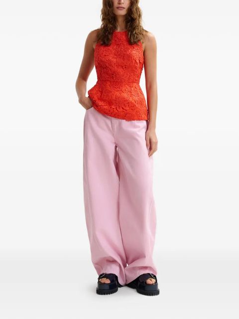 Essentiel Antwerp halterneck floral-lace top - Orange - zdjęcie produktu nr 2