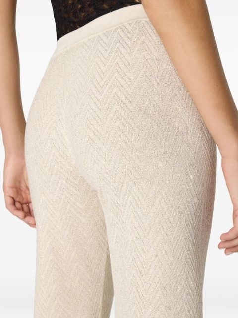 Missoni zigzag pattern flared trousers - Neutrals