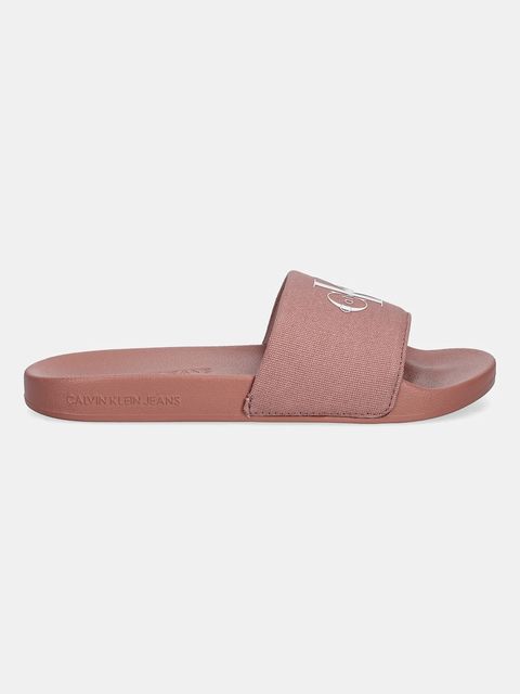 Calvin Klein Jeans klapki SLIDE MONOGRAM WN LOGO CK damskie kolor różowy YW0YW01967 - zdjęcie produktu nr 2