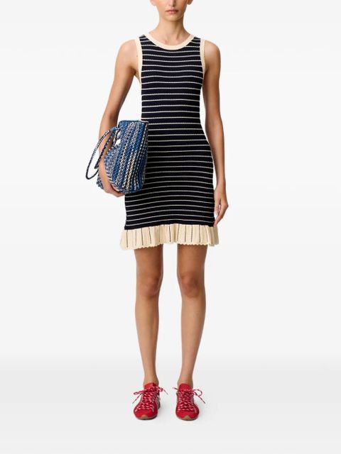 Claudie Pierlot striped trim knitted dress - Blue - zdjęcie produktu nr 2