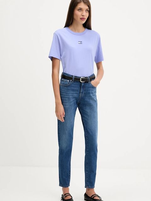 Tommy Jeans t-shirt bawełniany damski DW0DW22202