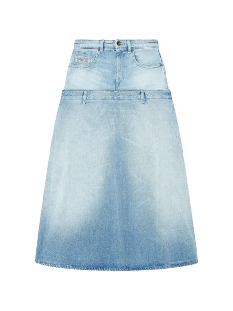 Diesel layered-effect flared skirt - Blue - zdjęcie produktu nr 1