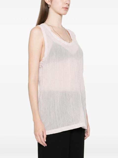 TOTEME crinkled gauze tank top - Pink