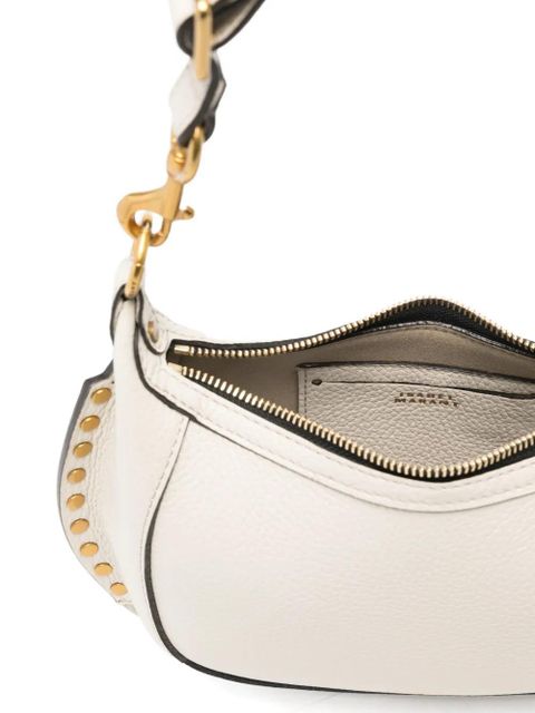ISABEL MARANT Oskan Moon studded shoulder bag - White
