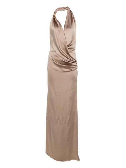 Blumarine draped halterneck dress - Neutrals - zdjęcie produktu nr 1