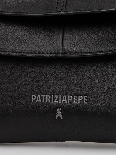Patrizia Pepe kopertówka skórzana kolor czarny 2B0152 L162