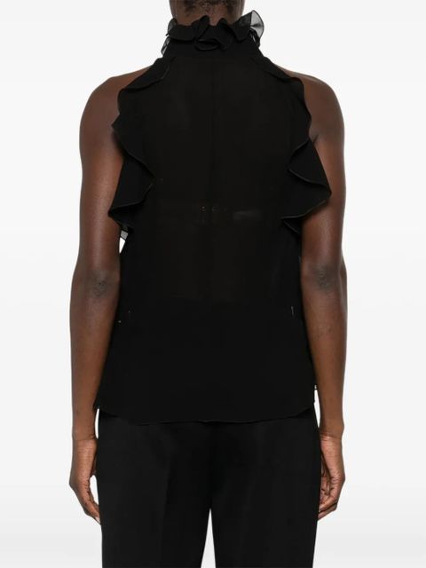 Alexander McQueen ruffled top - Black
