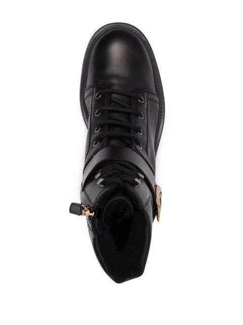 Tod's fur-lined leather ankle boots - Black