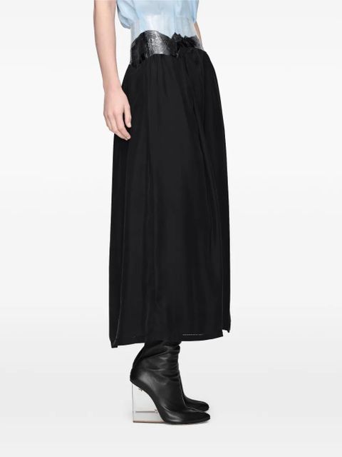Maison Margiela zip-fastening midi skirt - Black