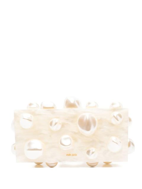 Cult Gaia Orbs pearl-embellished clutch - Neutrals - zdjęcie produktu nr 1